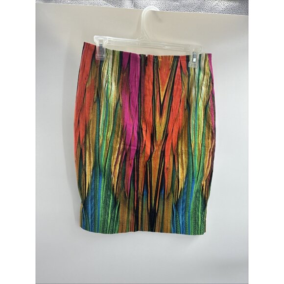 Worthington Womens Size 6 Multicolor Abstract Pencil Skirt Stretch Career Office - Picture 3 of 6